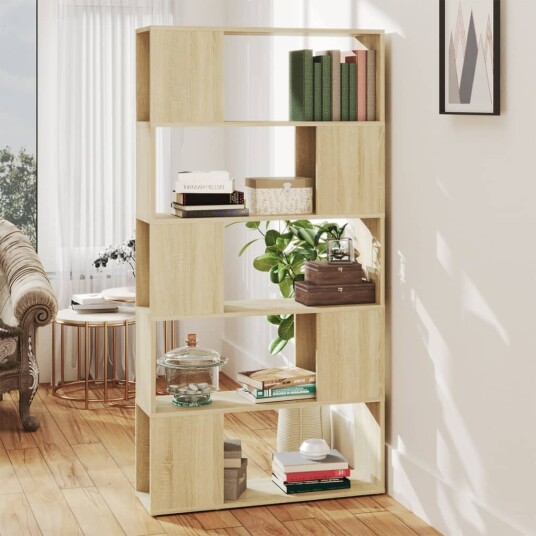 vidaXL Bokhylle/romdeler sonoma eik 80x24x155 cm sponplate vidaXL Bokhylle/romdeler sonoma eik 80x24x155 cm sponplate