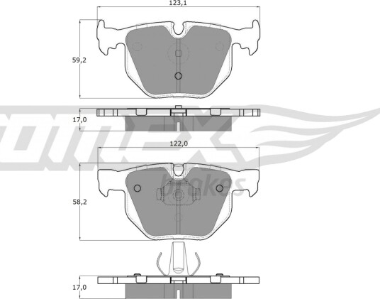 Bremseklosser sett TOMEX Brakes TX 13-26