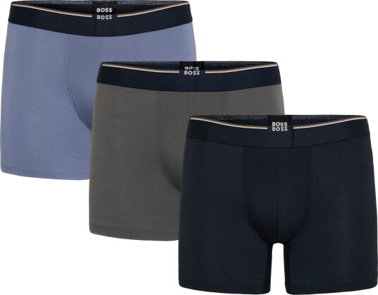 BOSS Boxerbr 3P Bamboo Blue XL
