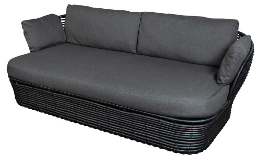 Cane line Basket dynsett Graphite Til 2 seters sofa Svart Cane line Basket dynsett Graphite Til 2 seters sofa Svart