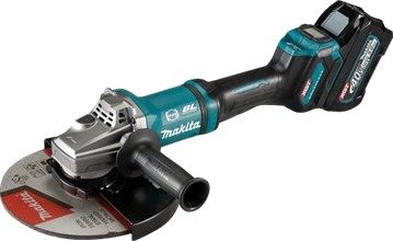 Makita Xgt GA038GT201 - Vinkelsliper - Trådløs - 230 mm - 2 Batterier, Inkludert Lader - 40 v