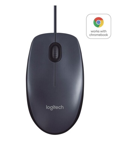 Logitech Mouse M100 - Mus - Optisk - 3 knapper - Svart