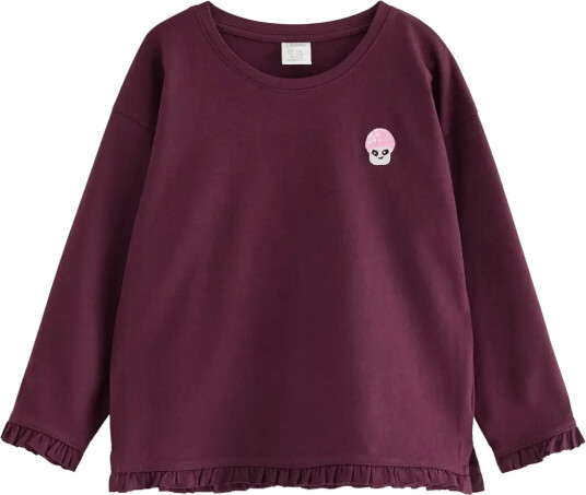 Lindex Long Sleeved Top With Frills Purple 92