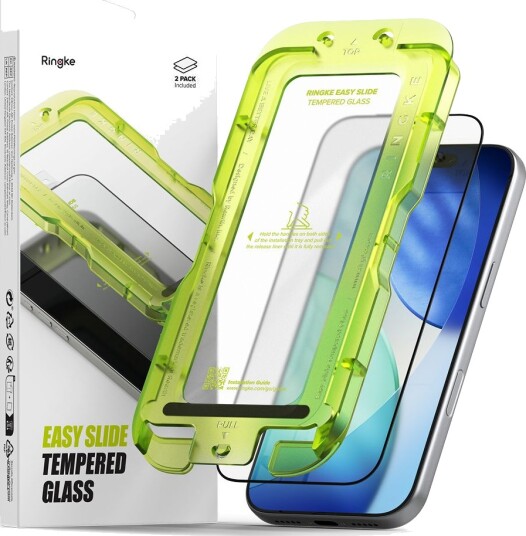 Ringke Easy Slide 2-pakning Herdet Skjermbeskyttelse for iPhone 17 Pro Svart