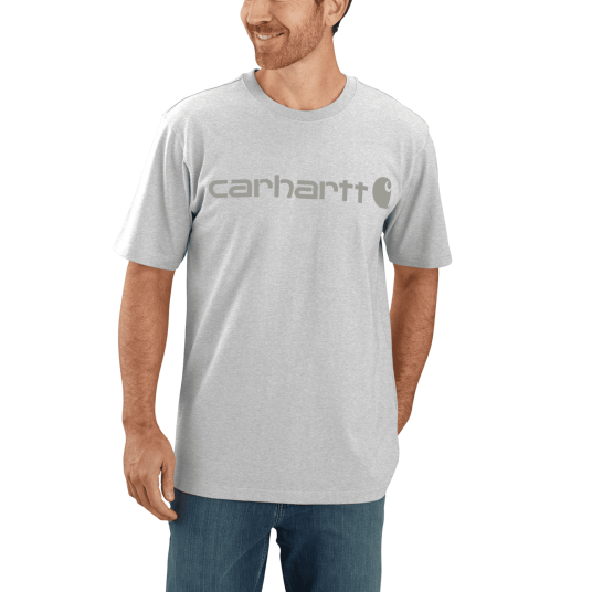 Carhartt Dearborn Relaxed Logo T Shirt Men Heather Gray/Gray XL