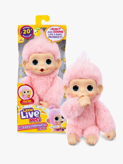 Little Live Pets My Baby Mini Monkey Pink Lemonz Pink Little Live Pets My Baby Mini Monkey Pink Lemonz Pink