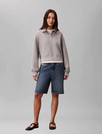 Calvin Klein Jeans Ls Rlxed Intrlock Fashion Polo S Grey XXS