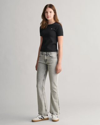 Jeans med boot cut til jenter GREY WORN IN 170 Jeans med boot cut til jenter GREY WORN IN 170