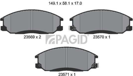 PAGID T1307N Bremseklosser