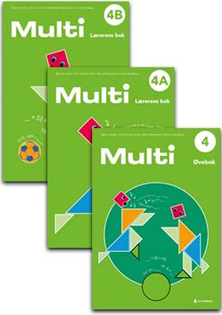 Multi 4 3.utg. Pakke med Øvebok 20stk og Lærerens bok A og B