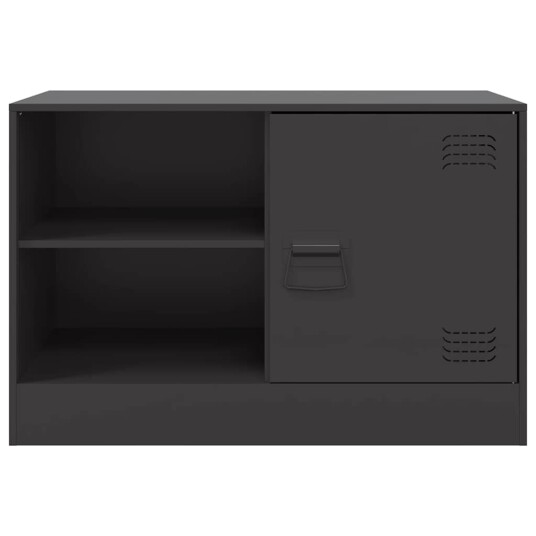 TV-benker 2 stk svart 67x39x44 cm stål