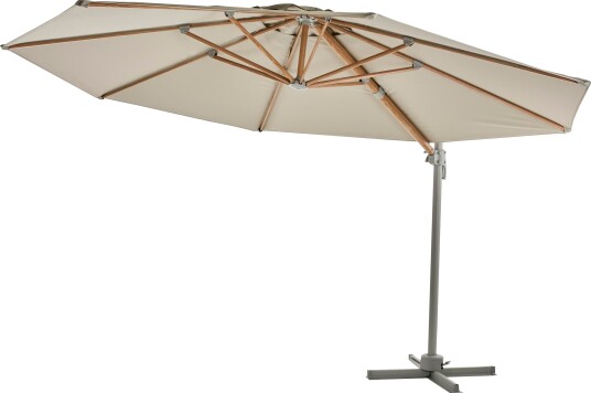 Brafab Luzzi parasoll Lys grå/khaki 3,5 m Beige