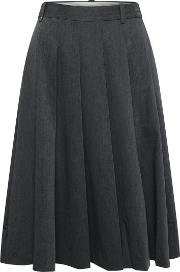 Tommy Hilfiger Viscose Knife Pleat Knee Skirt Grey 36