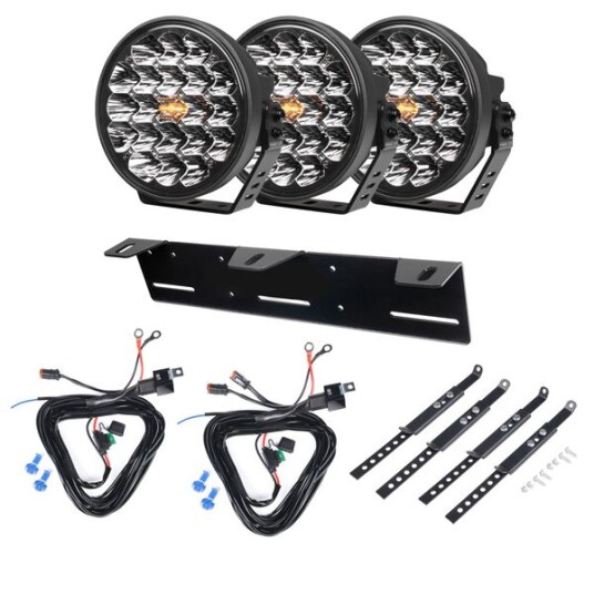 Ekstralys PURELUX 770 DRL   Rund / 18 cm / 130W 3 stk   Komplett pakke