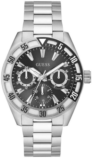 Guess Herreklokke GW0904G1 Letterman Sort/Stål Ø44 mm