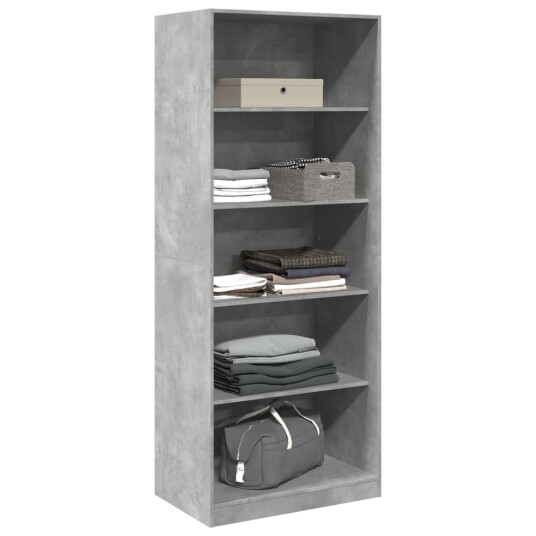  Garderobe betonggrå 80x50x200 cm konstruert tre 8721158340689
