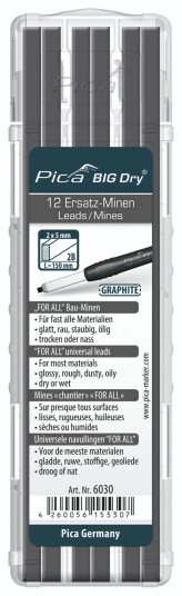 Pica Marker 6030 Refillstifter Grafitt ??? 12 stk