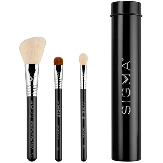 Sigma Beauty Essential Trio Brush Set Black Sigma Beauty Essential Trio Brush Set Black