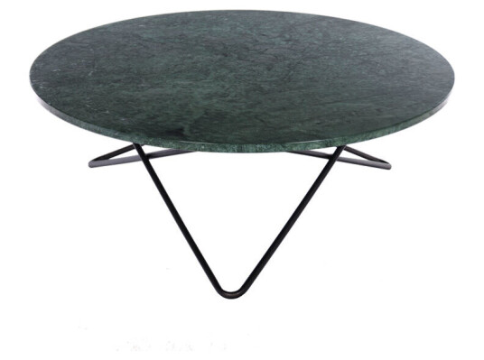 Ox Denmarq Large O Table salongbord marmor indio, sortlakkert stativ