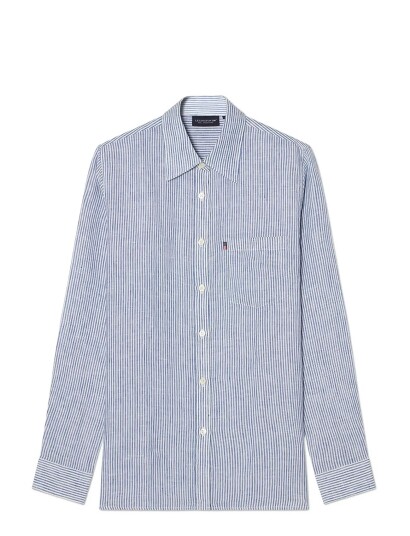 Lexington Clothing Classic Linen Shirt Blue XS Lexington Clothing Classic Linen Shirt Blue XS