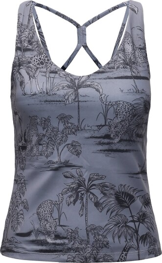 STRONGER Signature Strappy Tank   DARK TOILE PRINT   XS