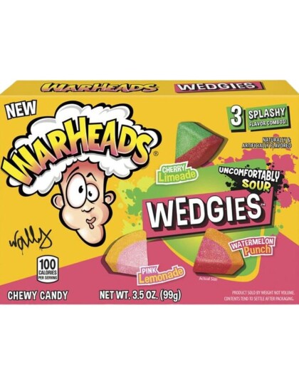 Warheads Wedgies Kjempesure Vingummibiter 99 gram USA Import