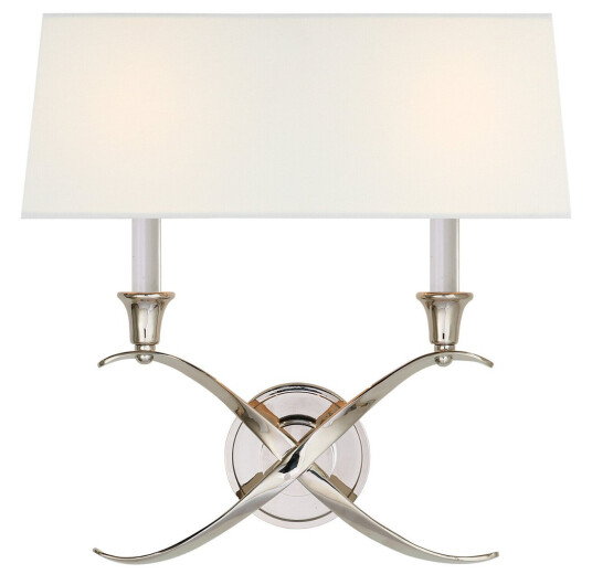 Cross Bouillotte vägglampa nickel L Cross Bouillotte vägglampa nickel L