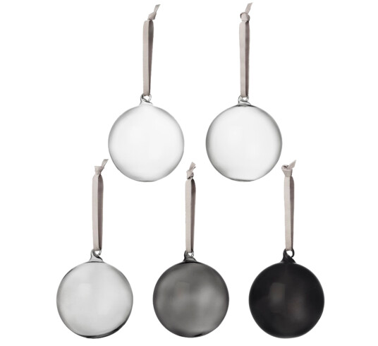 Iittala Julekuler Gråtoner 80mm 5-pk