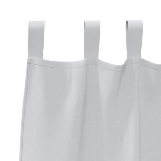  Gardiner med gardiner 2 pcs Lys grå Polyester