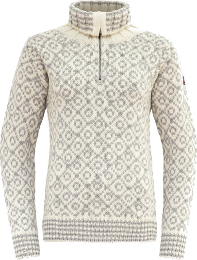 Devold Unisex Svalbard Wool Zip Neck  Offwhite/grey M