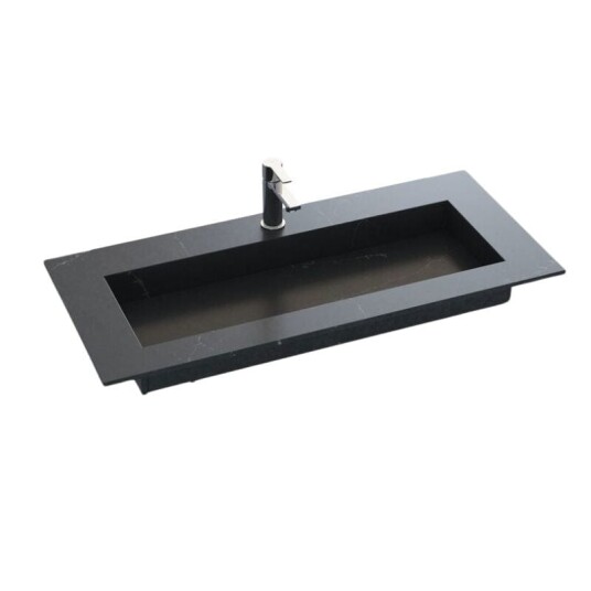 Dansani Inzo Angular D45,50cm Silestone Charcoal Soapstone 100-119cm