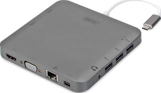 Digitus Universal Dokkingstasjon USB-C HDMI 4K Grå Digitus Universal Dokkingstasjon USB-C HDMI 4K Grå