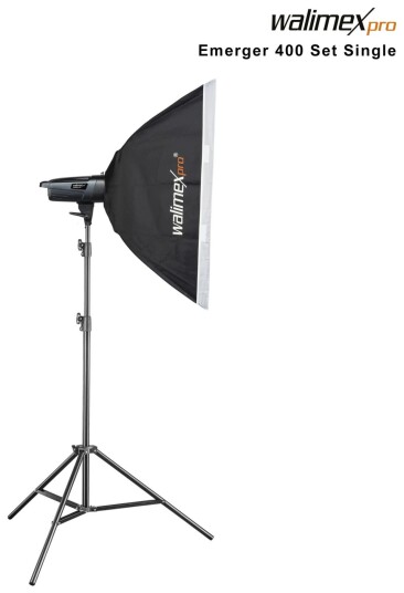 Walimex Emerger 400 Enkelt Studioblits Sett Sort