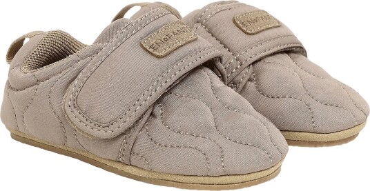 En Fant Slippers Velcro Quilt Beige 19