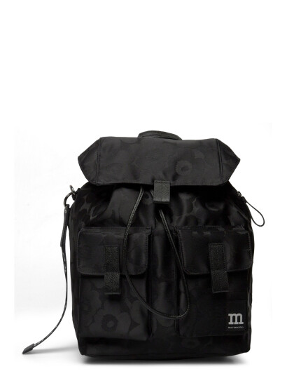 Marimekko Everything Backpack L Unikko - Black - 28X 36X 18CM Marimekko Everything Backpack L Unikko - Black - 28X 36X 18CM