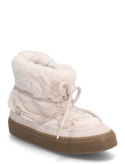 Mango Hair Lace Ankle Boots - Pink - 22