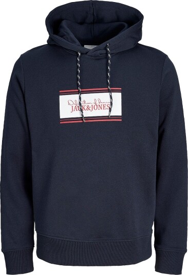 Jack & Jones Hettegenser Jjbuster Sweat Hood Bts Blå