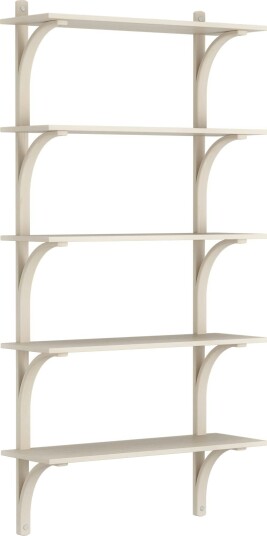 Levi Wall Shelf 90 cm Aluminium / White Pigmented Ash