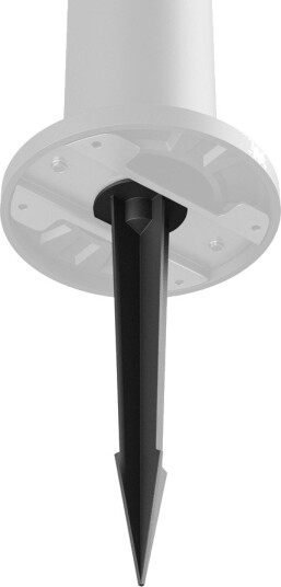 Sort LED hagespot til spyd Aluminium 59x46x259 mm