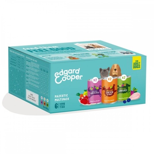 Edgard & Cooper™ Edgard & Cooper Dog Adult Multipack Lam Kylling & Vilt 6X400G