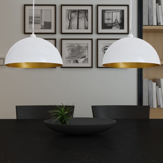 Taklampe i hvit - 2stk