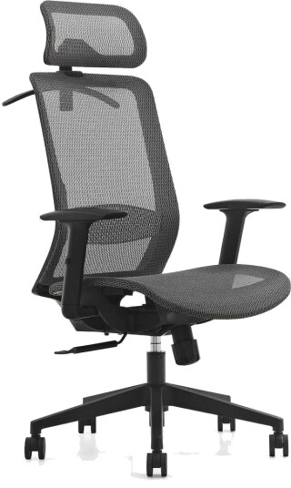 ErgoWork Airbase kontorstol med h??y rygg   68x68x113 123 cm   svart