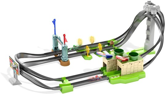 Hot Wheels Mario Kart Circuit Lite Track bilbane med Mario Kart Standard bil