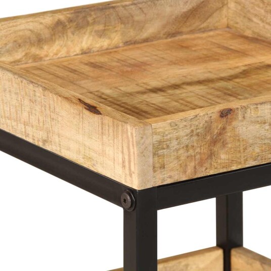 Sengebord 35x35x45 cm Solid Tre Grovt Mango
