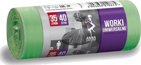 Staples Søppelsekker 35 L Grønn 40/ Rull