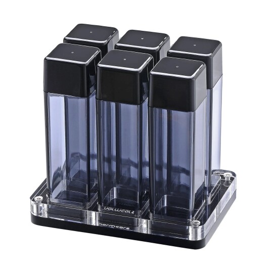 Normcore Coffee Bean Cellars with Stand - Lt Smoke Grey , 6 Tubes Normcore Coffee Bean Cellars with Stand - Lt Smoke Grey , 6 Tubes