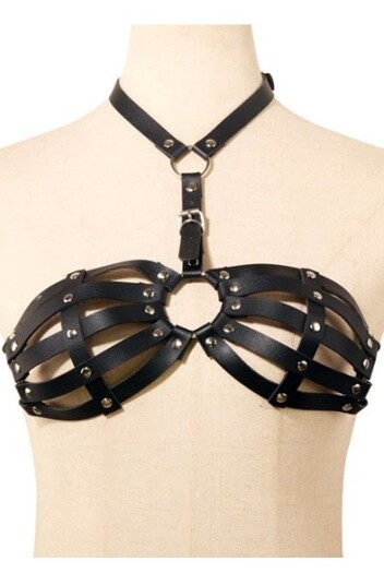 KinkHarness Simili Lanya Bra Black
