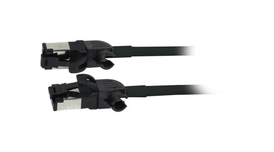 Synergy 21 Nettverkskabel RJ45 Cat6a S/FTP Slim 10m Svart