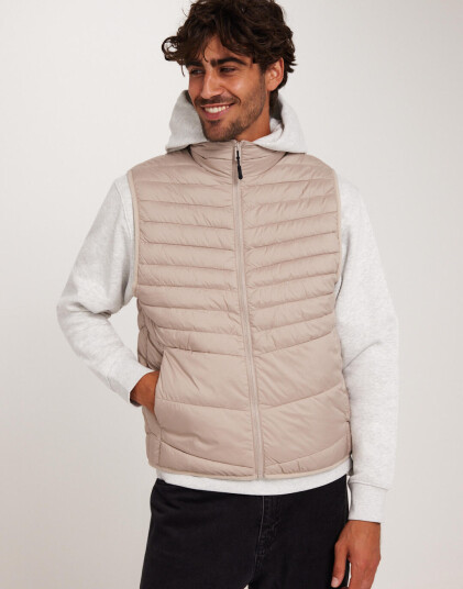 Jack & Jones Jjestate Packable Bw Collar Noos Vester Beige Jack & Jones Jjestate Packable Bw Collar Noos Vester Beige
