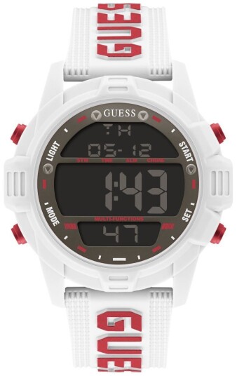 Guess Herreklokke GW0050G4 Charge Sort/Gummi Ø51 mm